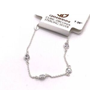 Giani Bernini Sterling Silver Cubic Zirconia Bracelet 7.25"